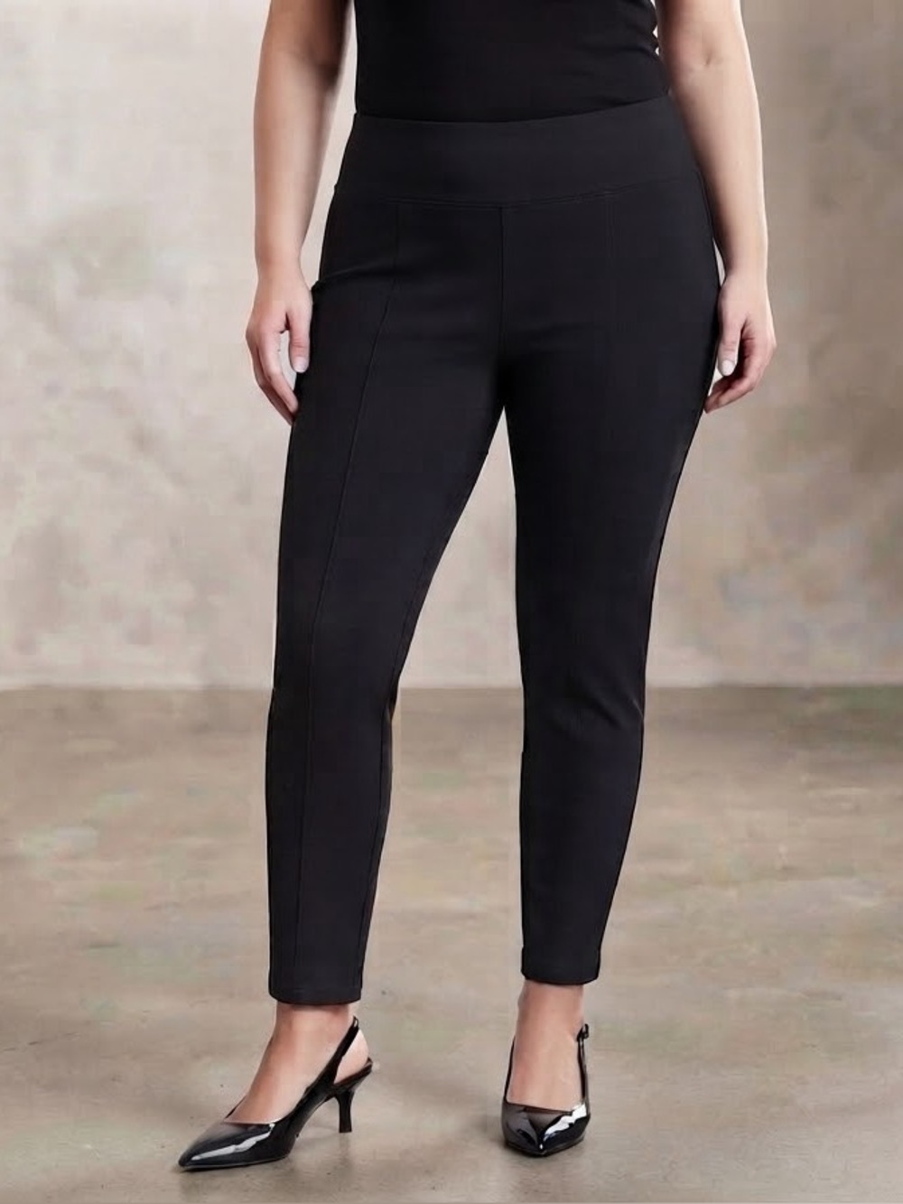 SIMPLY VERA Vera Wang Skinny Ankle Pant XL Black EUC